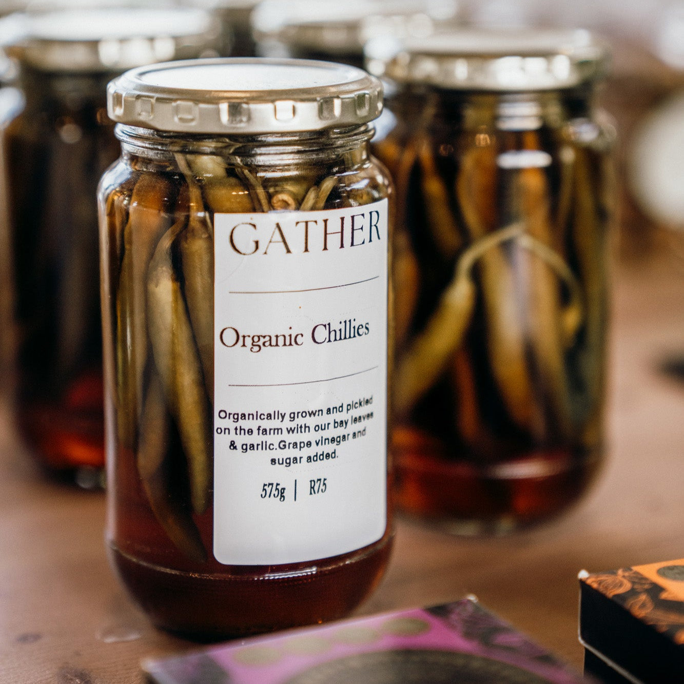 Pickled Organic Green Chillis