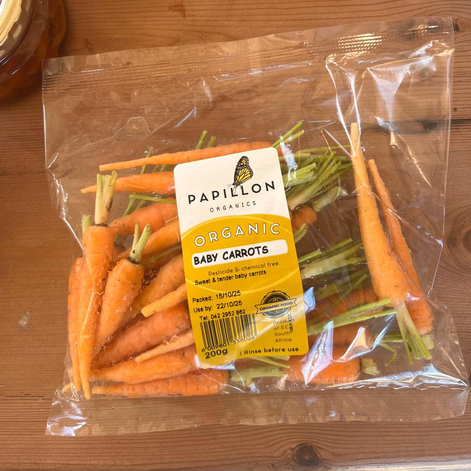 Organic Baby Carrots 200g (Local delivery only)